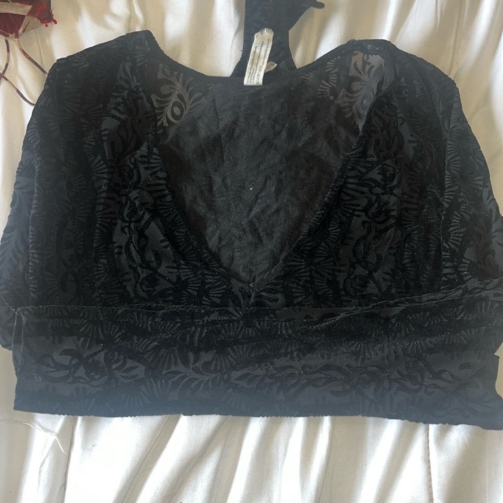 Free People Intimates V Neck Long Sleeve Body Suit